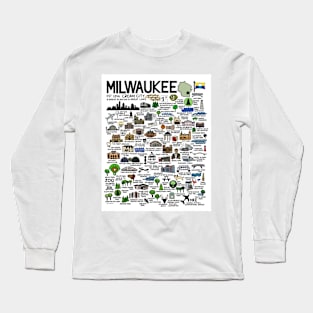 Milwaukee Map Long Sleeve T-Shirt